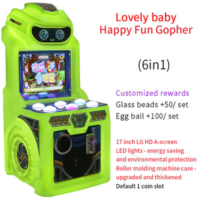 Un buen precio. Fabricante interesante de máquinas de juego para golpear topos que funcionan con monedas Gohper Pat para niños en línea