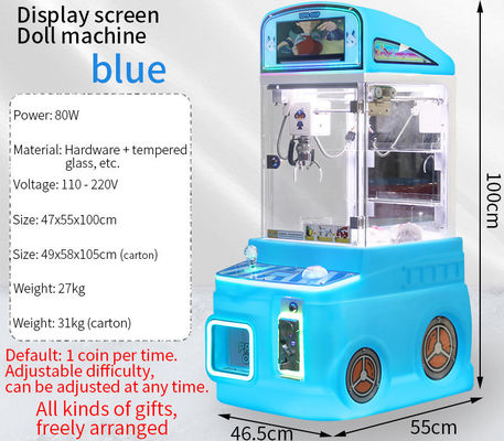 Un bon prix. Mini-grue automatique bleue pour enfants avec écran en ligne