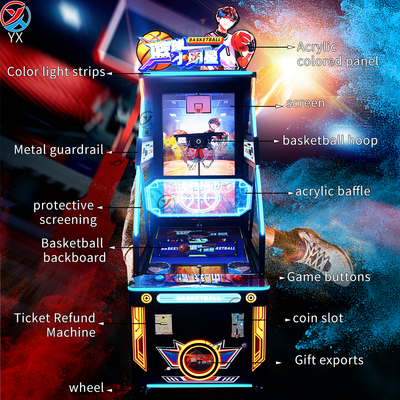 Arcade Coin Operated Amusement Park Facility Basketball Arcade Game Machine