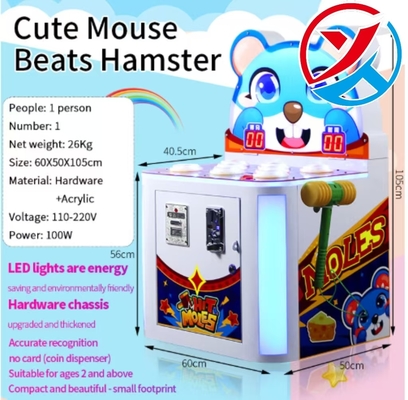 Cute Style Hammer Coin Pusher Mini Arcade Game Machine Whack Mole Game with Plastic Material