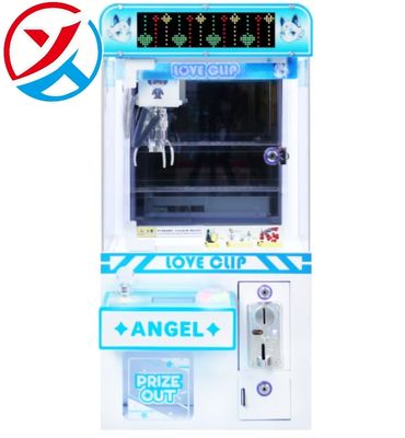 LED Light Mini Claw Machine Hardware Cabinet With Plush Toys And Keychains