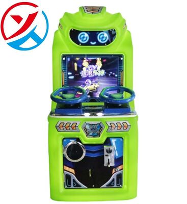 Kids Racing Arcade Machine Coin Operated Double Steering Wheel Game For Amusement Park