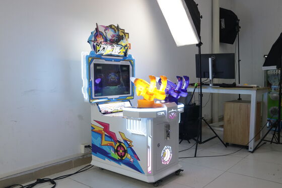 Interactive Arcade Machine with LED Lighting and Durable Commercial Structure for Family Entertainment Centers