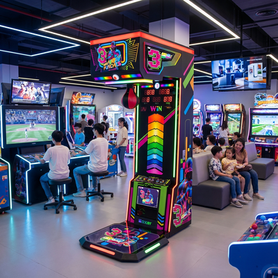 Kids Boxing Arcade Machine Commercial Punching Strength Game Machine With LED Score Display