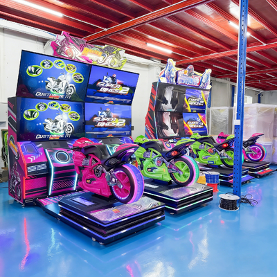 Coin Operated Motion Bike Racing Arcade Game Machine Supplier For Amusement Center
