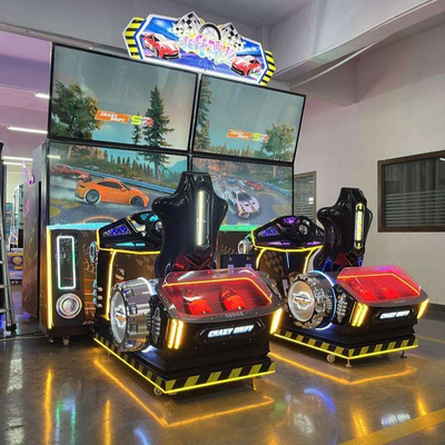 Double Player LED Racing Arcade Machine Immersive Car Driving Simulator Game Machine
