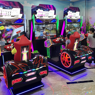 Luxury LED Racing Arcade Simulator Machine Car Driving Game Cabinet For Amusement Center