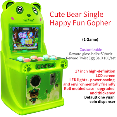 Un buon prezzo. Console di gioco per interni a gettoni della macchina arcade Whack-a-Mole per bambini Cute Bear in linea