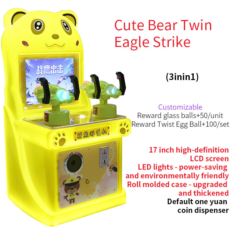 Kids Arcade Game Play Two-Player War Eagle Attack Game Machine 17-inch