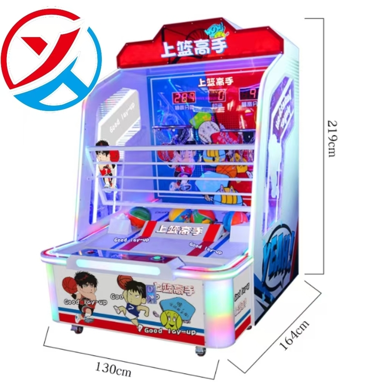 Luxury Adult Large Indoor Arcade Children's Basketball Game Machine Folding LCD Coin Payment System