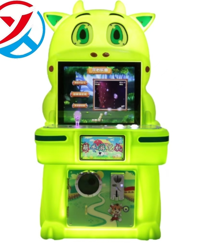 220V Cute Cow Single-Person Haapy Park Children Aged 6+ Years Joystick Game Machine