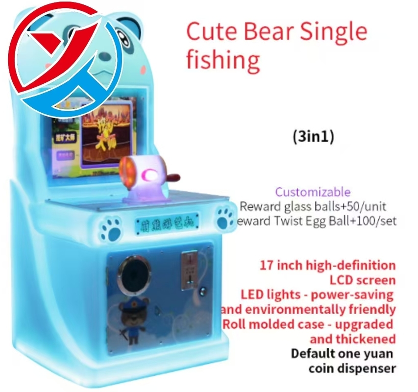 New Cute Bear Coin-Operated Game Machine With Screen Display Single Player Amusement