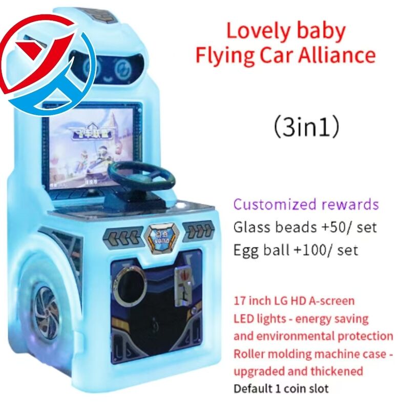 Children's Arcade Game Machine Kids Cartoon Coin Operated Racing Arcade Machine