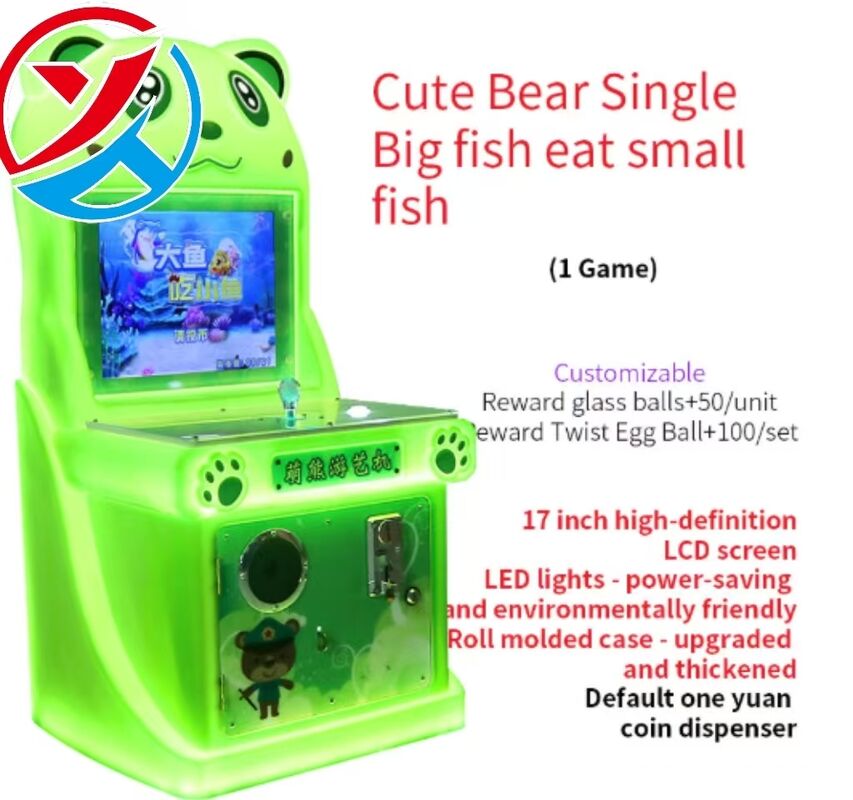 Cute Bear Coin Operated Fishing Arcade Game Machine For Amusement Park