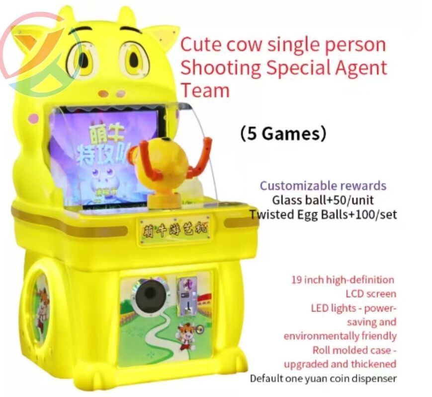 Coin Operated Water Gun Arcade Game with Customizable Colors and Durable Cabinet for Kids