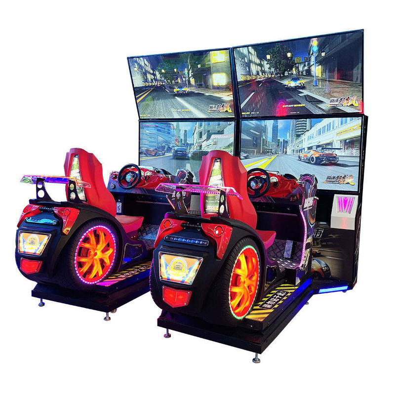 Double Player LED Racing Arcade Machine Immersive Car Driving Simulator Game Machine
