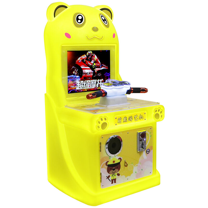 Cute Bear Single Super Motorcycle Coin-Operated Arcade Machine For Kids