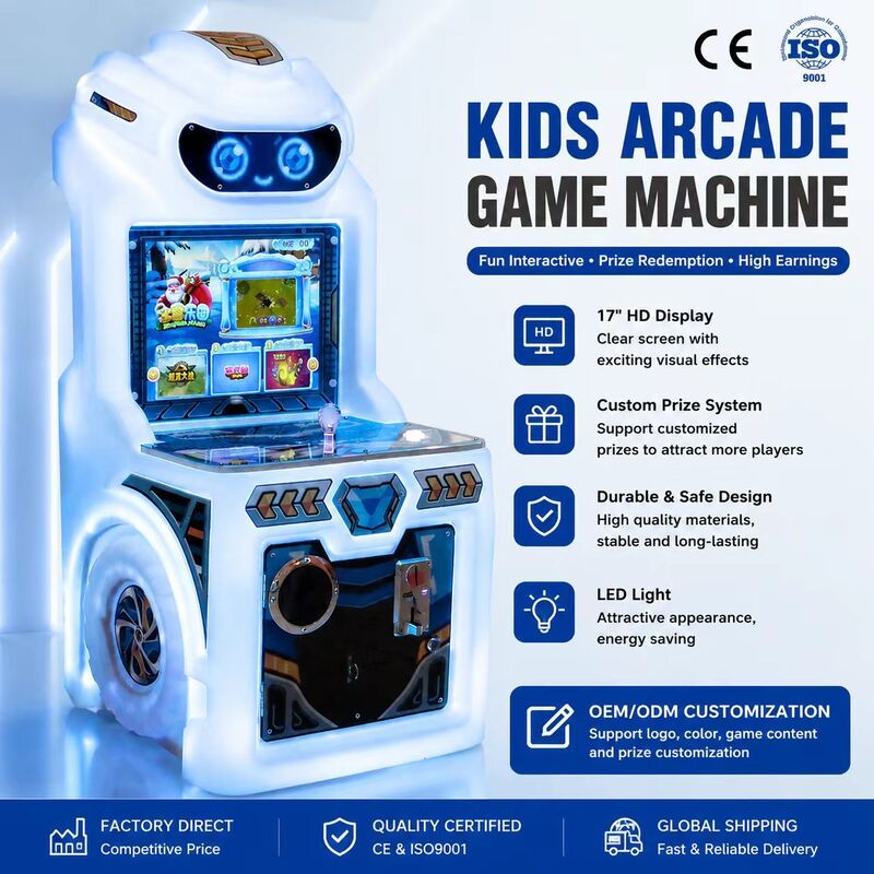 Kids Arcade Game Machine With Prize Redemption System Mini Coin Operated Game Machine