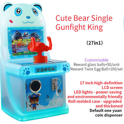 Arcade Cabinet Bear Coin Mall Robot Bambini Gioco di sparatoria single player