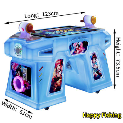 青いコイン駆動ゲーム機 2人用アーケード 釣りジョイスティック ゲームコンソール