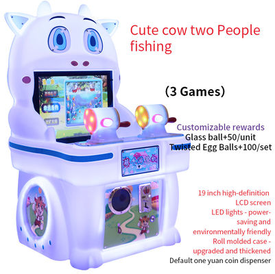 Harga yang bagus Mesin Penjual Game Koin 19-Inci Mesin Arcade Memancing Dua Orang on line