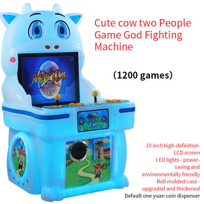 Giá tốt. Cute Cow 2 người chơi trò chơi arcade God Fighting Machine cho trẻ em 19 inch trực tuyến