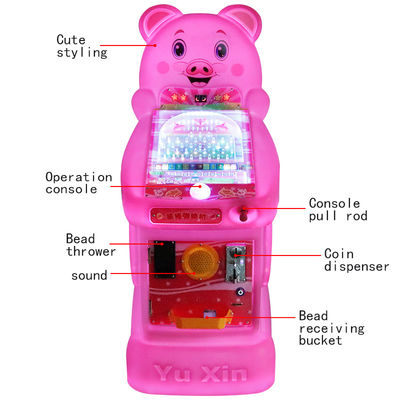 Un buon prezzo. 19mm giocoso maiale pinball machine divertimento pieno di divertimento colorato gioco di prova di abilità per bambini in linea