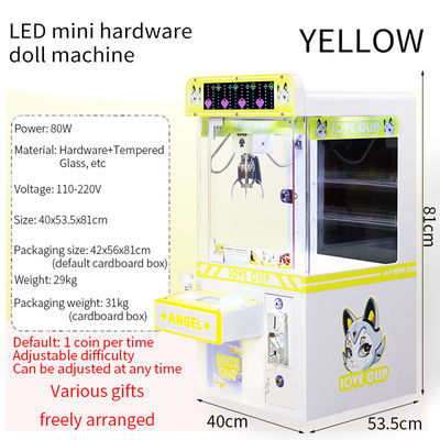 Machine d'arcade à griffe à LED à base de pièce jaune