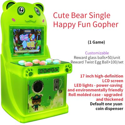 Yeni Popüler Arcade Madeni Parayla Çalışan Çocukların Yer Sincabı Vurma Makinesi