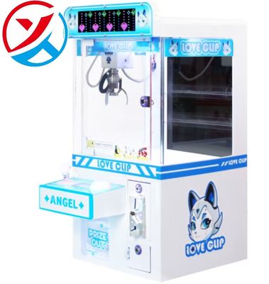 LED Light Mini Claw Machine Hardware Cabinet With Plush Toys And Keychains