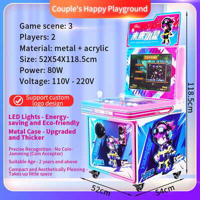 Mesin permainan joystick arcade anak-anak yang dioperasikan koin