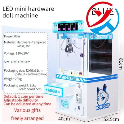 Gepersonaliseerde munt bediende pluis speelgoed Mini Claw Arcade Game Machine Factory Direct