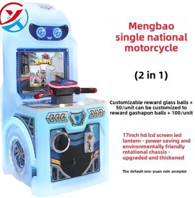 Máquina de videojuegos arcade de motocicleta para niños de 19 pulgadas que funciona con monedas