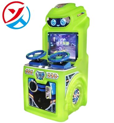 Kinder Rennspiel-Arcade-Automat mit Münzbetrieb und Doppel-Lenkrad für Vergnügungsparks