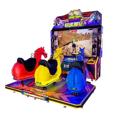 Machine d'arcade interactive de courses d'équitation pour enfants et centre de divertissement familial