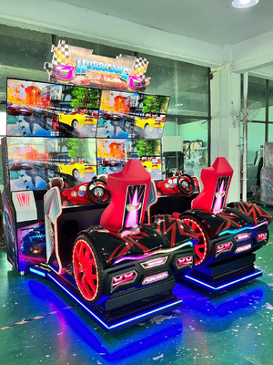 HD Ekranlar ve LED Işıklarla Çift Yarış Arcade Simülatör Makinesi Araba Sürüş Oyunu