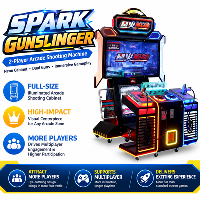 2 Player Arcade Shooting Game Machine | Dual Gun Arcade Machine